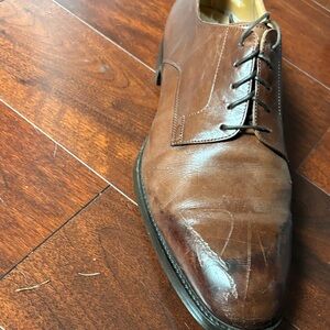 Giorgio Armani Tan Leather Oxfords